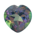 Topás Green mystic srdce 5 x 5 mm, AA, Fazetovaný