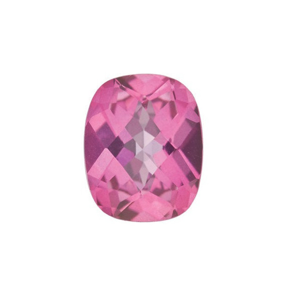 Topás Pure pink mystic antický cushion 10 x 8 mm 3,5ct Checkerboard cut TPUCAAPN-10