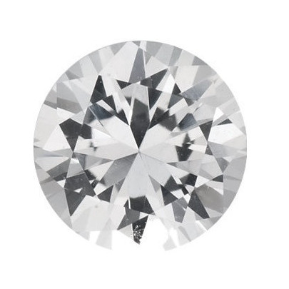 Zafír biely okrúhly 5 mm 0,6ct Fazetovaný ZFRFAAC-5