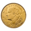 Investičná zlatá minca 2,9 g 10 Frank Helvetia Vreneli 1922 B 31104443