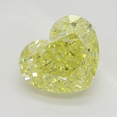 Prírodný farebný diamant s GIA certifikatom srdce fancy intense žltý 0.51 ct SI2 3829540563_Y6