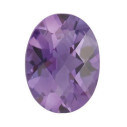 Ametyst ovál 6 x 4 mm, A, Checkerboard cut