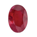 Rubín ovál 6 x 4 mm, Komerčné, Fazetovaný