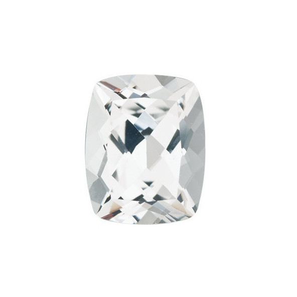 Topás biely antický cushion 10 x 8 mm 3,5ct Fazetovaný TPUFFC-10