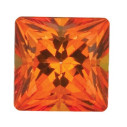Topás Poppy passion štvorec 10 x 10 mm, Fine, Princess cut