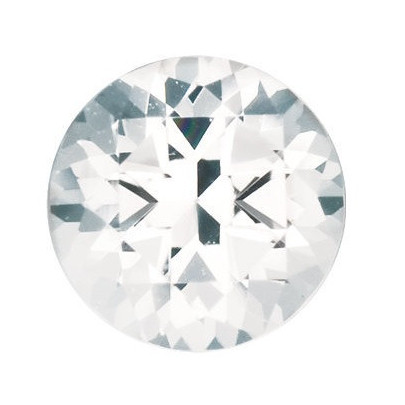 Topás biely okrúhly 9 mm 3,25ct Fazetovaný SW TPRIFC-9