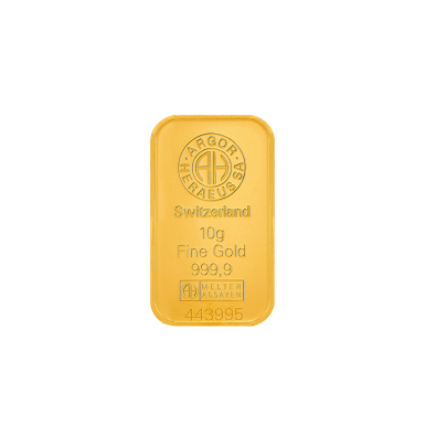 Investičná zlatá tehla 10 g razená Argor Heraeus 70005 (2) 2