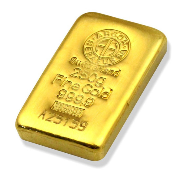 70010 Investičná zlatá tehla  250 g Argor Heraeus  (2)