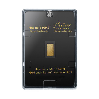 Investicna zlata tehla 1 g razena Heimerle+Meule 87892600 2