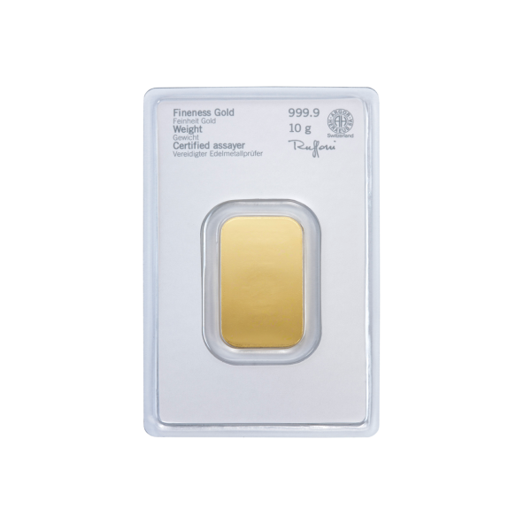 Investičná zlatá tehla 10 g razená Heraeus 87892010 (3)