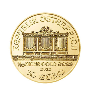 Investičná zlatá minca 110 oz Wiener Philharmoniker 10 Euro 01102204-21 2