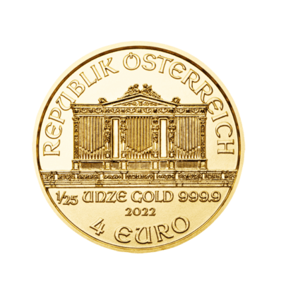 Investičná zlatá minca 125 oz Wiener Philharmoniker 4 Euro 01100206 2