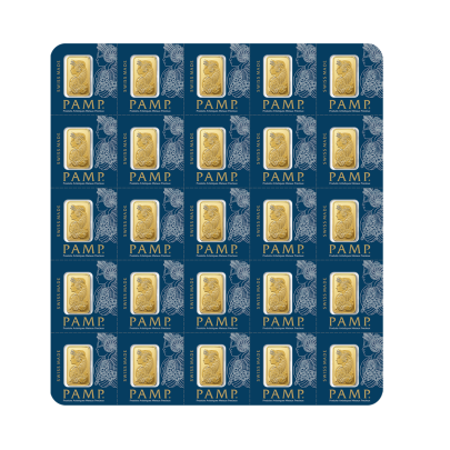 Investičná zlatá tehla 25x1 g Multigram Pamp Fortuna 86150025 (2)