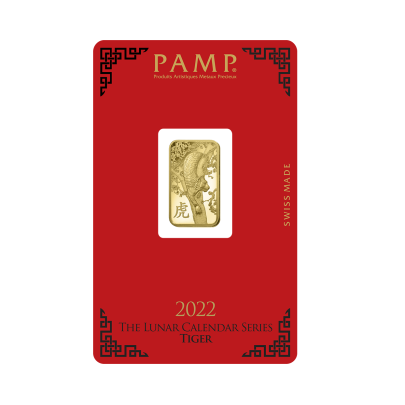 Investičná zlatá tehla 5 g razená Pamp Lunar Tiger ZAUFS00586 2