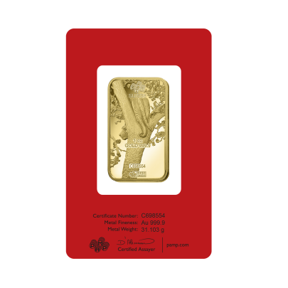 Investičná zlatá tehla 1 oz razená Pamp Lunar Tiger ZAUFS0058 2