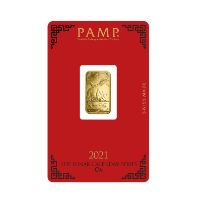 Investičná zlatá tehla 5 g razená Pamp Lunar Byvol ZAUFS00575 2