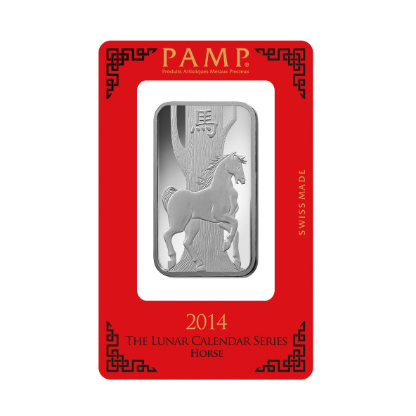 Investičná strieborná tehla 1 oz razená Pamp Lunar Kôň AG00RI0022SE08 (3)