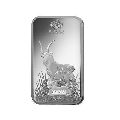 Investičná strieborná tehla 10 g razená Pamp Lunar Koza AG00RI005SF32