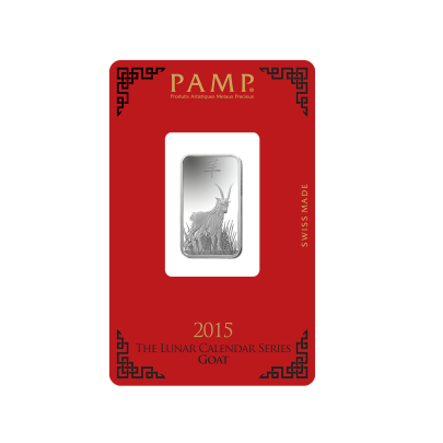 Investičná strieborná tehla 10 g razená Pamp Lunar Koza AG00RI005SF32 2