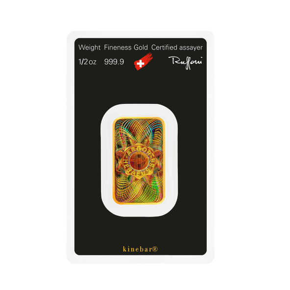 Investičná zlatá tehla 1-2 oz razená Kinebar Argor Heraeus 70013KB (2)
