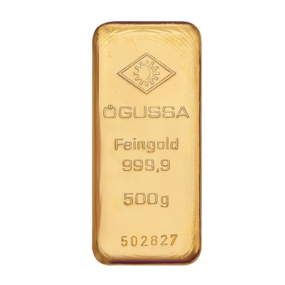 Investičná zlatá tehla 500 g liata Ögussa 1000BGV0500OG