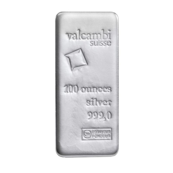 Investičná strieborná tehla 100 oz liata Valcambi 86203110
