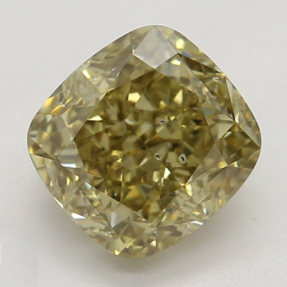 Farebný diamant cushion, fancy dark hnedožltý, GIA 1872710100 Y9