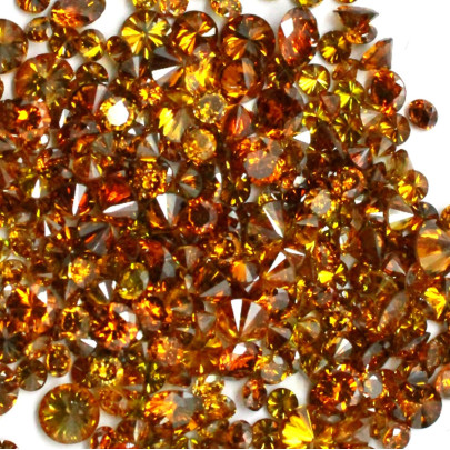 Fancy color diamant okrúhly briliant, fancy intense Cognac 3,3 mm 0,14ct  BIRDO6OR-3,3 2