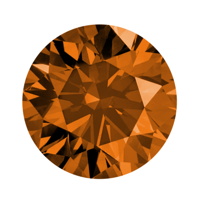Fancy color diamant okrúhly briliant, fancy intense Cognac 3,4 mm 0,15ct  BIRDO6OR-3,4