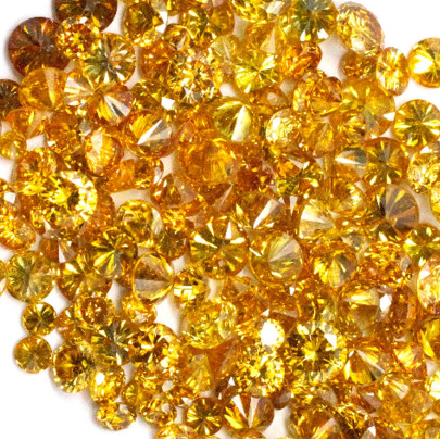 Fancy color diamant okrúhly briliant, fancy orangish žltý 2,3 mm 0,05ct  BIRDF5OY-2,3 2