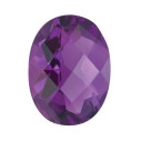 Ametyst ovál 9 x 7 mm, AA, Checkerboard cut