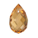 Citrín briolette 6 x 4 mm, AA, Fazetovaný