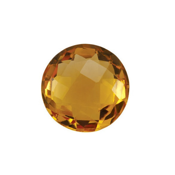 Citrín okrúhly 10 mm 3,19ct Double-sided Checkerboard cut CNROAYL-10