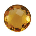 Citrín okrúhly 10 mm, A, Double-sided Checkerboard cut