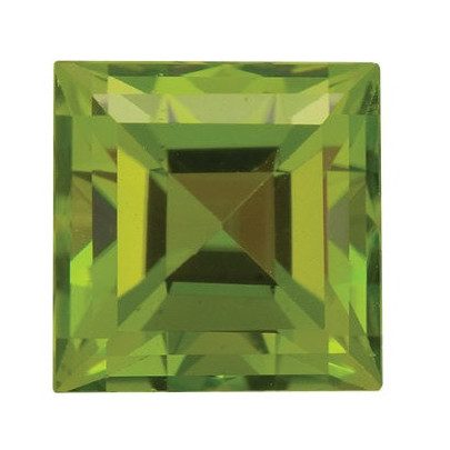 Peridot štvorec 4,5 x 4,5 mm 0,54ct Step-cut PEPSAAPE-4,5