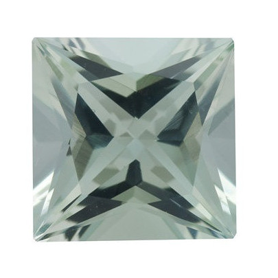 Quartz zelený štvorec 10 x 10 mm 4,35ct Princess cut KRPPAGR-10