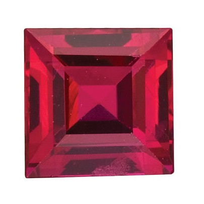 Rubín štvorec 4 x 4 mm 0,45ct Step-cut RBPSARB-4