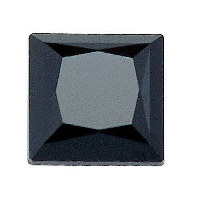 Spinel Čierny štvorec 2,5 x 2,5 mm 0,13ct Princess Machine-Cut SLPWFJT-2,5