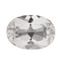 Topás biely ovál 5 x 3 mm, AA, Fazetovaný