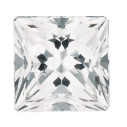 Topás biely štvorec 6 x 6 mm, Fine, Princess cut
