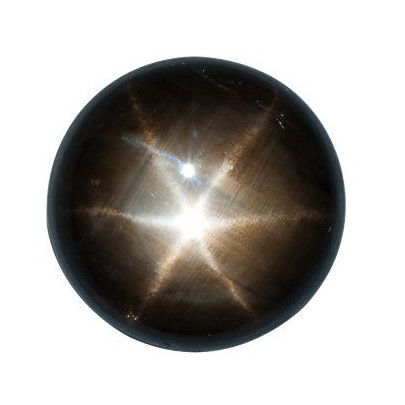 Zafír čierna hviezda okrúhly 8 mm 3,52ct Kabošon ZFRKAABL-8