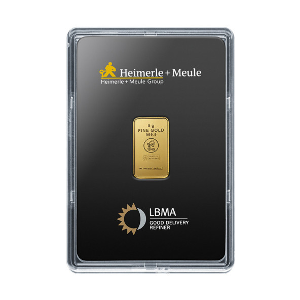 Investicna zlata tehla 5 g razena Heimerle+Meule 87892601(1)