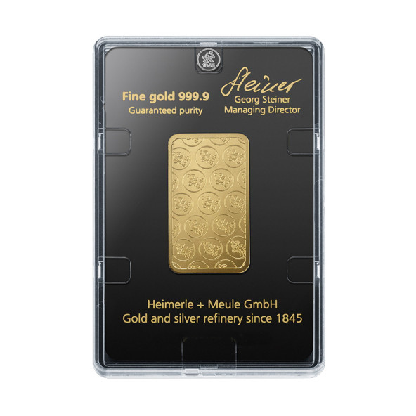 Investicna zlata tehla 31,1 g razena Heimerle+Meule 87892604