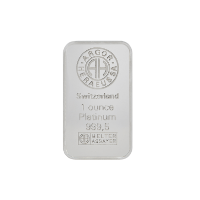 Investičná platinová tehla 1 oz razená Argor Heraeus 80255