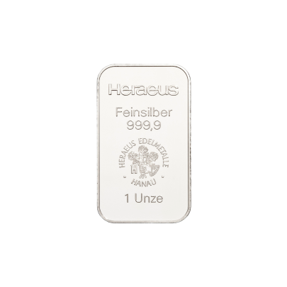 Investičná strieborná tehla 1 oz razená Heraeus 87893031