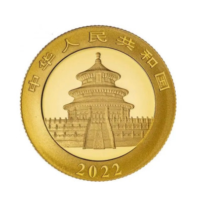 Investičná zlatá minca 1 g Panda 10 CNY 05112205-22 2