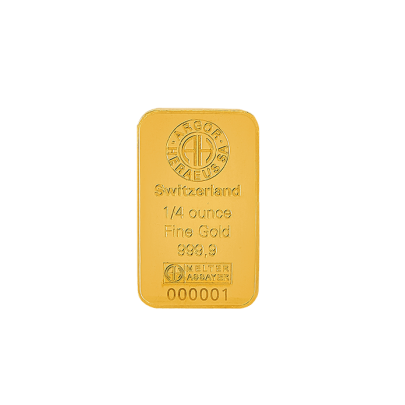 Investičná zlatá tehla 1-4 oz razená Argor Heraeus 70014 (2) 2