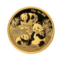 Investičná zlatá minca 15 g Panda 200 CNY New