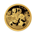 Investičná zlatá minca 1 g Panda 10 CNY New