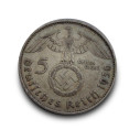 Strieborná minca 12,49 g 5 Reichs mark Tretia ríša